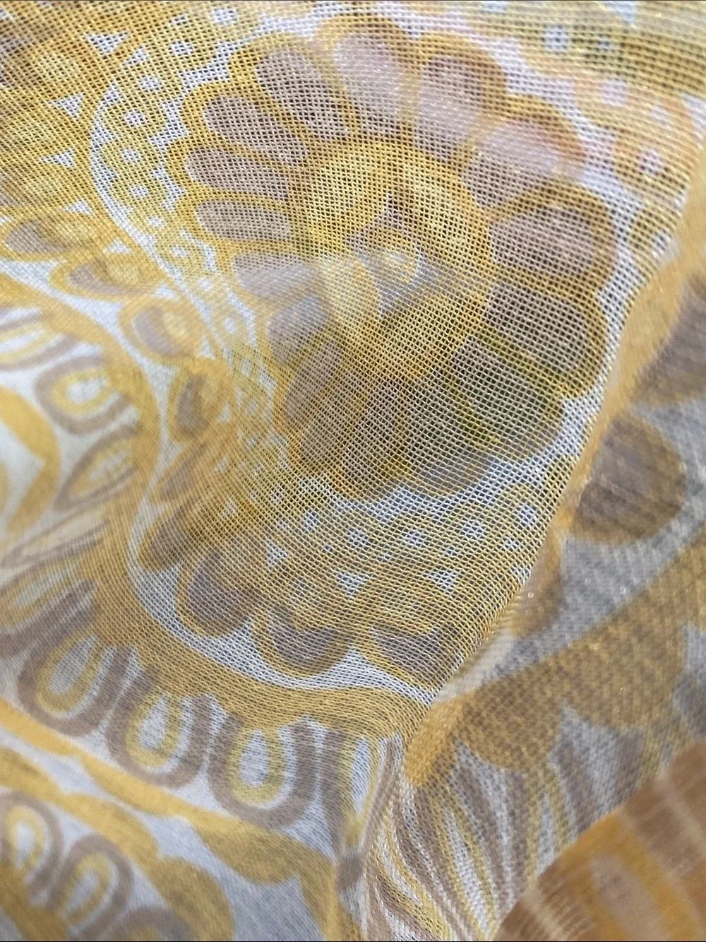 Maya Yellow and Cream Sunburst Grommet Curtain Panels Pair 76x84